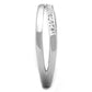 3W829 - Rhodium Brass Ring with AAA Grade CZ  in Clear-3