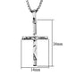 3W847 - Rhodium Brass Chain Pendant with No Stone-1