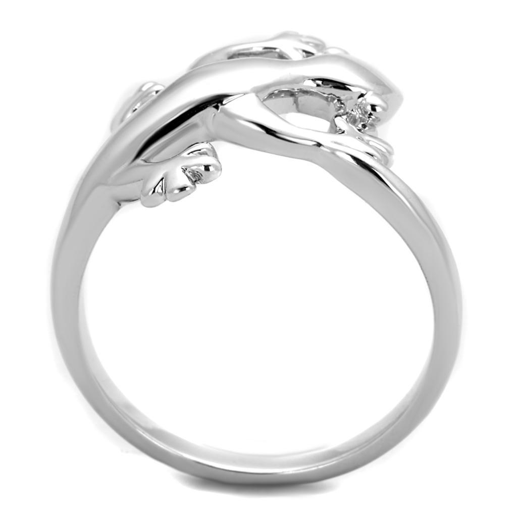 3W858 - Rhodium Brass Ring with No Stone-2