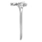 3W860 - Rhodium Brass Ring with AAA Grade CZ  in Clear-3