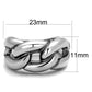 3W874 - Rhodium Brass Ring with No Stone-1