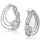 3W922 - Rhodium Brass Jewelry Sets with AAA Grade CZ  in Clear-1