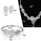 3W923 - Rhodium Brass Jewelry Sets with AAA Grade CZ  in Clear-4
