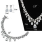 3W925 - Rhodium Brass Jewelry Sets with AAA Grade CZ  in Clear-4