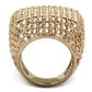 3W934 - IP Rose Gold(Ion Plating) Brass Ring with AAA Grade CZ  in Metallic Light Gold-2