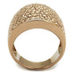 3W935 - IP Rose Gold(Ion Plating) Brass Ring with AAA Grade CZ  in Metallic Light Gold-2