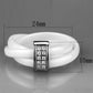3W951 - High polished (no plating) Stainless Steel Ring with Ceramic  in White-1