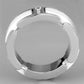 3W967 - High polished (no plating) Stainless Steel Ring with Ceramic  in White-2