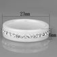 3W968 - High polished (no plating) Stainless Steel Ring with Ceramic  in White-1