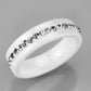 3W968 - High polished (no plating) Stainless Steel Ring with Ceramic  in White-4