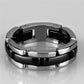 3W972 - High polished (no plating) Stainless Steel Ring with Ceramic  in Jet-1