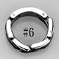 3W972 - High polished (no plating) Stainless Steel Ring with Ceramic  in Jet-3