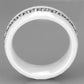 3W983 - High polished (no plating) Stainless Steel Ring with Ceramic  in White-2