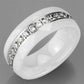 3W983 - High polished (no plating) Stainless Steel Ring with Ceramic  in White-4