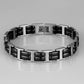 3W996 - High polished (no plating) Stainless Steel Bracelet with Ceramic  in Jet-1