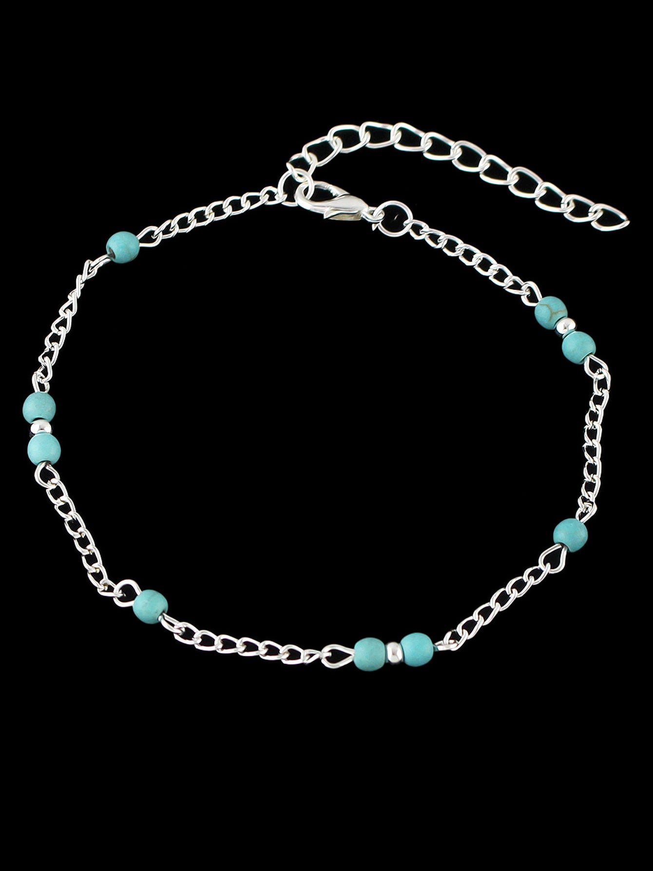 1 pc Barefoot Sandals Ankle Boho Chic Chain Turquoise Anklet Bracelets Jewellery-1