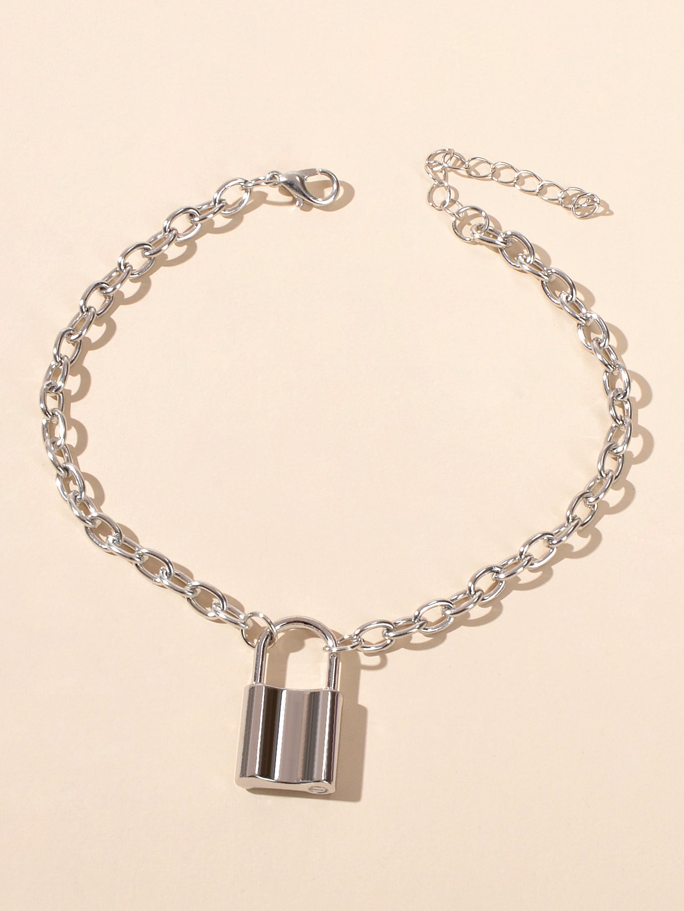 Foot Beach Jewellery 1pc Punk Silver Lock Charm Barefoot Sandals Ankle Bracelet-1