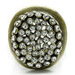 3W013 - Antique Copper White Metal Ring with Top Grade Crystal  in Clear-2