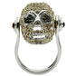 3W016 - Rhodium White Metal Ring with Top Grade Crystal  in Citrine Yellow-2