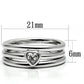 3W027 - Rhodium Brass Ring with AAA Grade CZ  in Clear-1