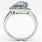 3W030 - Rhodium Brass Ring with AAA Grade CZ  in Light Amethyst-2