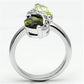 3W033 - Rhodium Brass Ring with AAA Grade CZ  in Multi Color-2