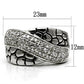 3W037 - Rhodium Brass Ring with AAA Grade CZ  in Clear-1