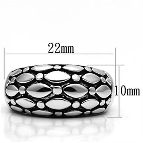 3W042 - Rhodium Brass Ring with No Stone-1