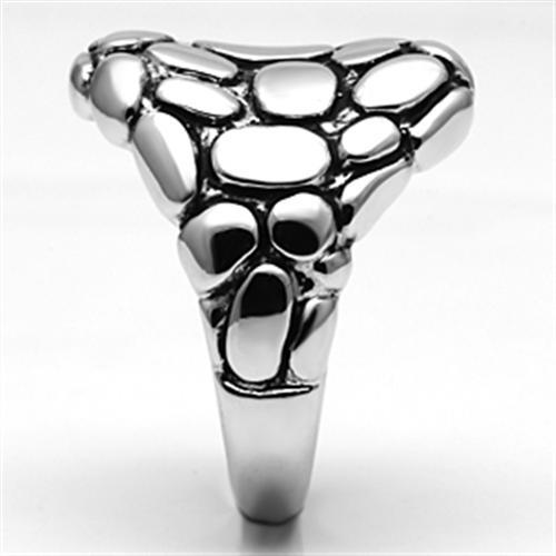 3W047 - Rhodium Brass Ring with No Stone-3