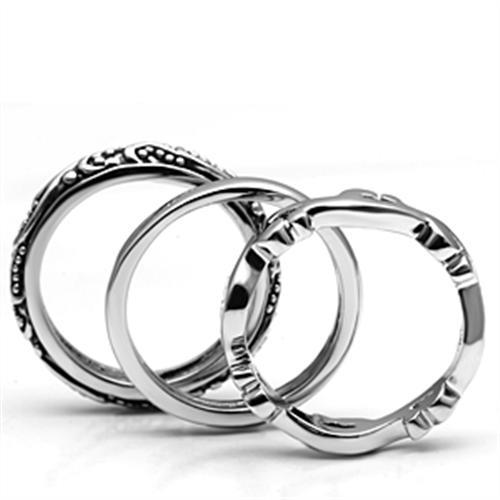 3W048 - Rhodium Brass Ring with No Stone-2