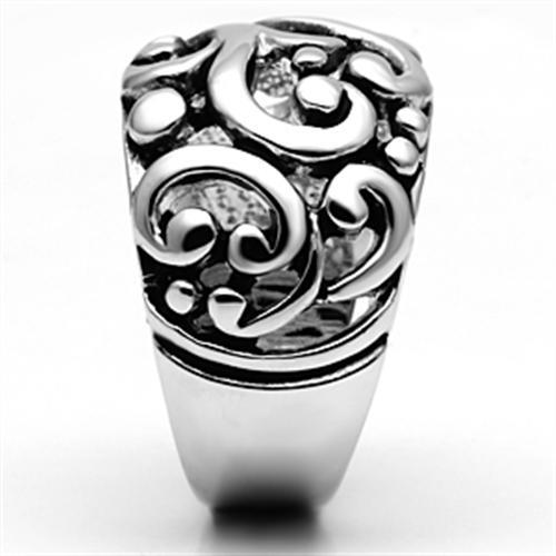 3W052 - Rhodium Brass Ring with No Stone-3