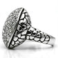 3W058 - Rhodium Brass Ring with Top Grade Crystal  in Clear-3
