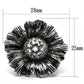 3W060 - Rhodium Brass Ring with AAA Grade CZ  in Clear-1