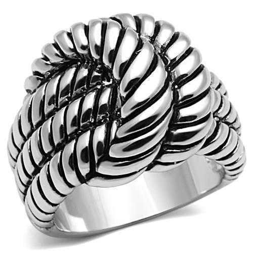 3W061 - Rhodium Brass Ring with No Stone-0