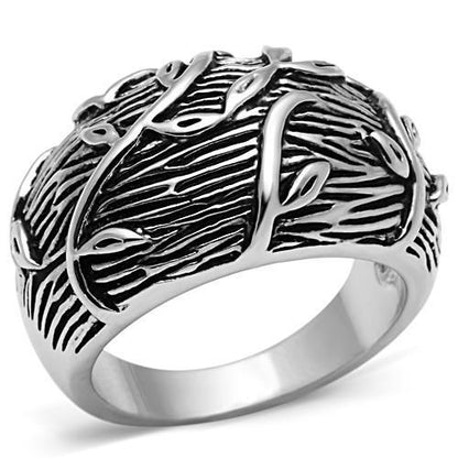 3W064 - Rhodium Brass Ring with No Stone-0
