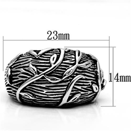 3W064 - Rhodium Brass Ring with No Stone-1