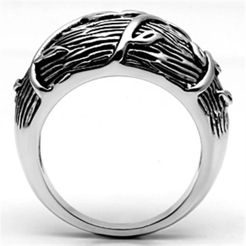 3W064 - Rhodium Brass Ring with No Stone-2