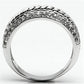 3W065 - Rhodium Brass Ring with AAA Grade CZ  in Clear-2