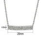 3W079 - Rhodium Brass Necklace with AAA Grade CZ  in Clear-1