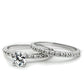 3W105 - Rhodium Brass Ring with AAA Grade CZ  in Clear-1