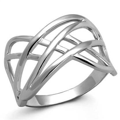 3W1075 - Rhodium Brass Ring with No Stone-0