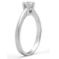 3W109 - Rhodium Brass Ring with AAA Grade CZ  in Clear-3