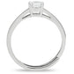 3W112 - Rhodium Brass Ring with AAA Grade CZ  in Clear-2