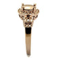 3W1193 - IP Rose Gold(Ion Plating) Brass Ring with AAA Grade CZ  in Metallic Light Gold-3