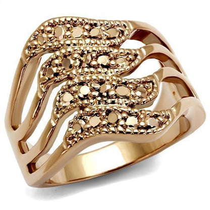 3W1196 - IP Rose Gold(Ion Plating) Brass Ring with AAA Grade CZ  in Metallic Light Gold-0
