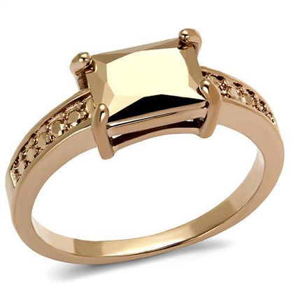 3W1197 - IP Rose Gold(Ion Plating) Brass Ring with AAA Grade CZ  in Metallic Light Gold-0