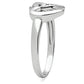 3W123 - Rhodium Brass Ring with AAA Grade CZ  in Clear-3