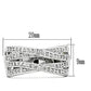 3W131 - Rhodium Brass Ring with AAA Grade CZ  in Clear-1