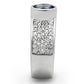3W146 - Rhodium Brass Ring with Synthetic Synthetic Glass in Light Sapphire-3