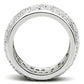 3W159 - Rhodium Brass Ring with AAA Grade CZ  in Clear-2